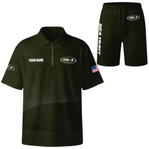 Sea Hunt Exclusive Logo Waffle Polo and Shorts Set TTFSWPLS081503SEZ