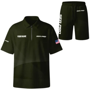 Sea Pro Exclusive Logo Waffle Polo and Shorts Set TTFSWPLS081503SPZ