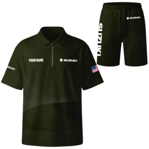 Suzuki Exclusive Logo Waffle Polo and Shorts Set TTFSWPLS081503SUZ