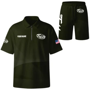 Tuffy Exclusive Logo Waffle Polo and Shorts Set TTFSWPLS081503TUZ