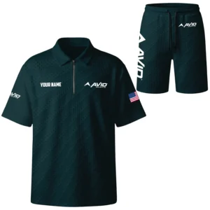 Avid Exclusive Logo Waffle Polo and Shorts Set TTFSWPLS081504AVZ