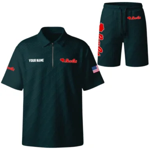 Bass Cat Exclusive Logo Waffle Polo and Shorts Set TTFSWPLS081504BCZ