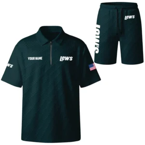 Lew's Exclusive Logo Waffle Polo and Shorts Set TTFSWPLS081504LSZ