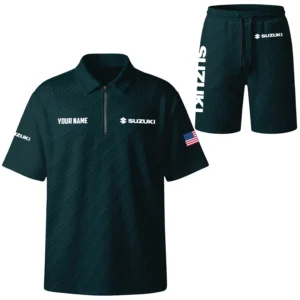 Suzuki Exclusive Logo Waffle Polo and Shorts Set TTFSWPLS081504SUZ