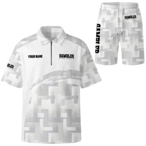 Gambler Exclusive Logo Waffle Polo and Shorts Set TTFSWPLS081505GBZ