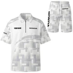 Honda Exclusive Logo Waffle Polo and Shorts Set TTFSWPLS081505HOZ