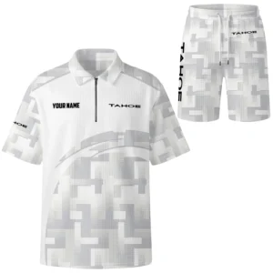 Tahoe Exclusive Logo Waffle Polo and Shorts Set TTFSWPLS081505TAZ