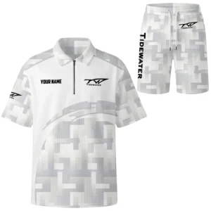 Tidewater Exclusive Logo Waffle Polo and Shorts Set TTFSWPLS081505TWZ