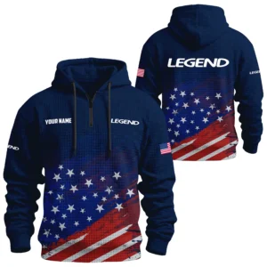 Legend Bass Boat Exclusive Logo Waffle Quarter-zip Hoodie TTFSWQH3D081912ALEBZ Hoodie